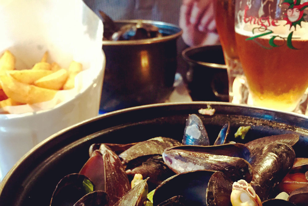 Restaurant Poules Moules in Brugge. Beeld: Bianca van der Ham - CityZapper