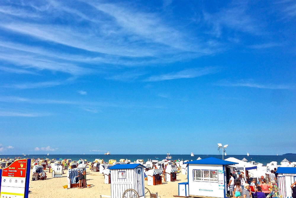 Strand Travemünde. Beeld: fleno.de (Flickr)